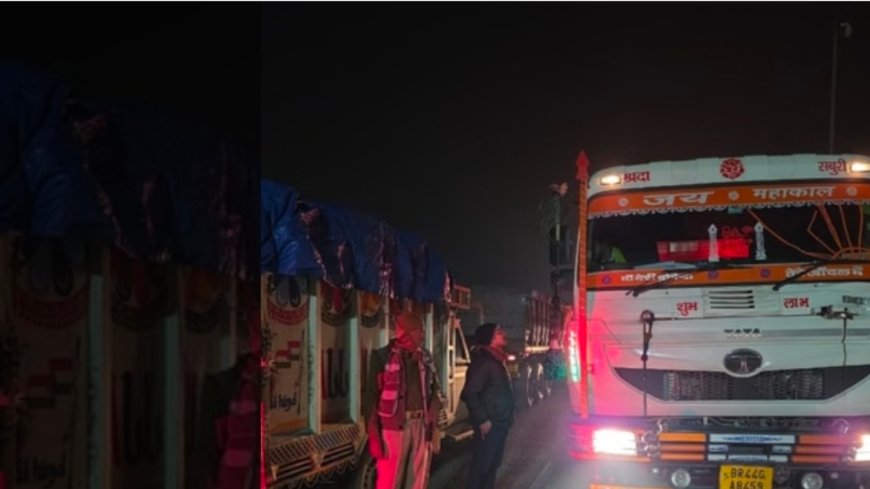 बलिया: बॉर्डर पार कर बालू ले जा रहे 246 वाहनों पर 64 लाख रुपये का जुर्माना लगाया गया